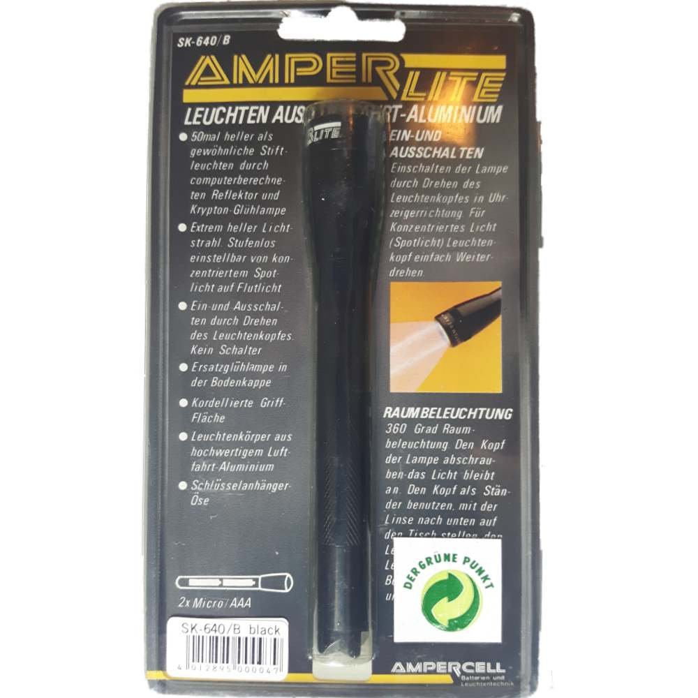 Amperlite Taschenlampe 2 AAA schwarz B1