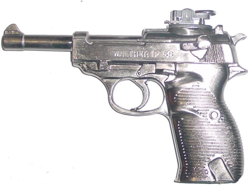 Tischfeuerzeug Pistole P-38 20x14 cm