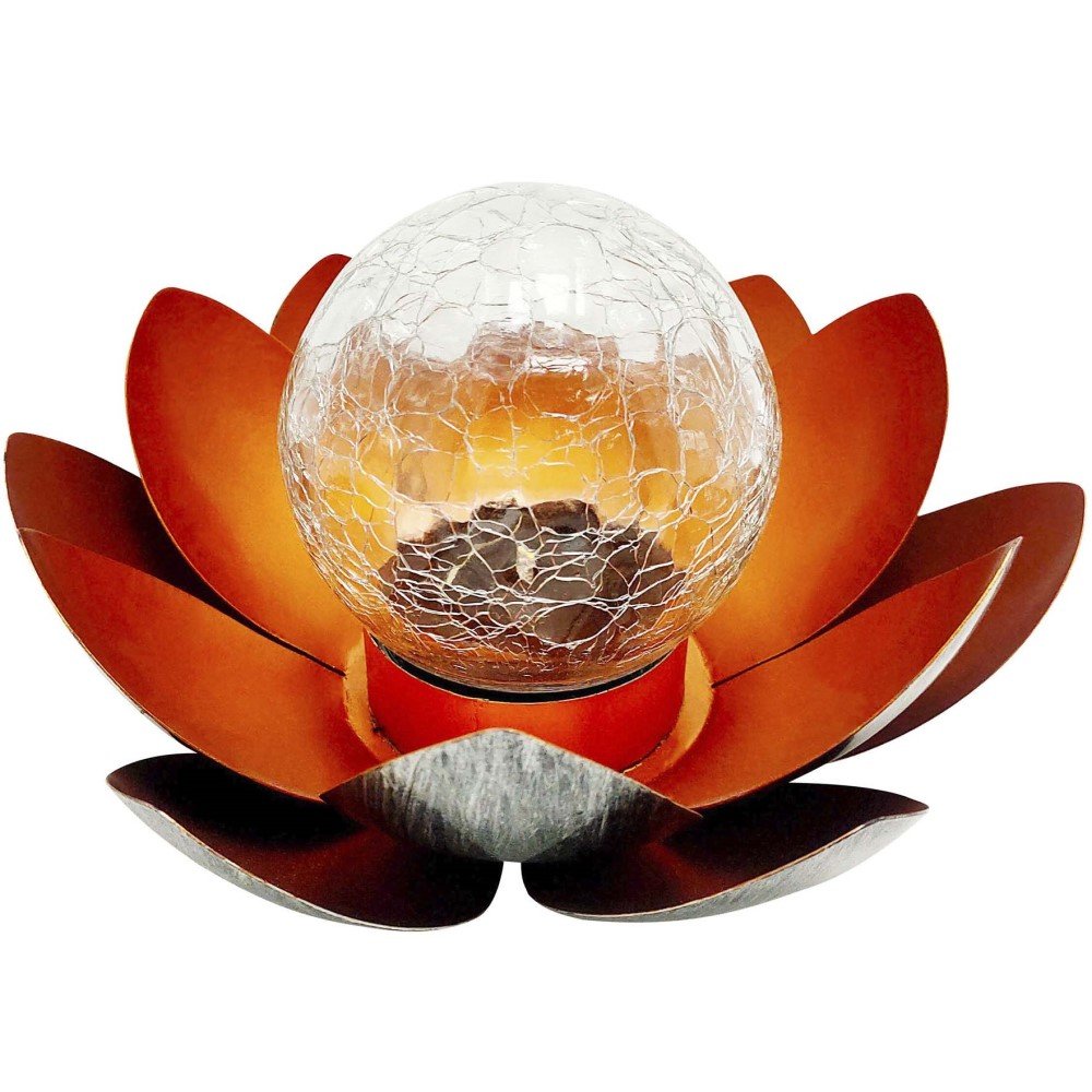 LED Solar Lotus Blume 20,0x12,0 cm mit Sensor GL1016EZ