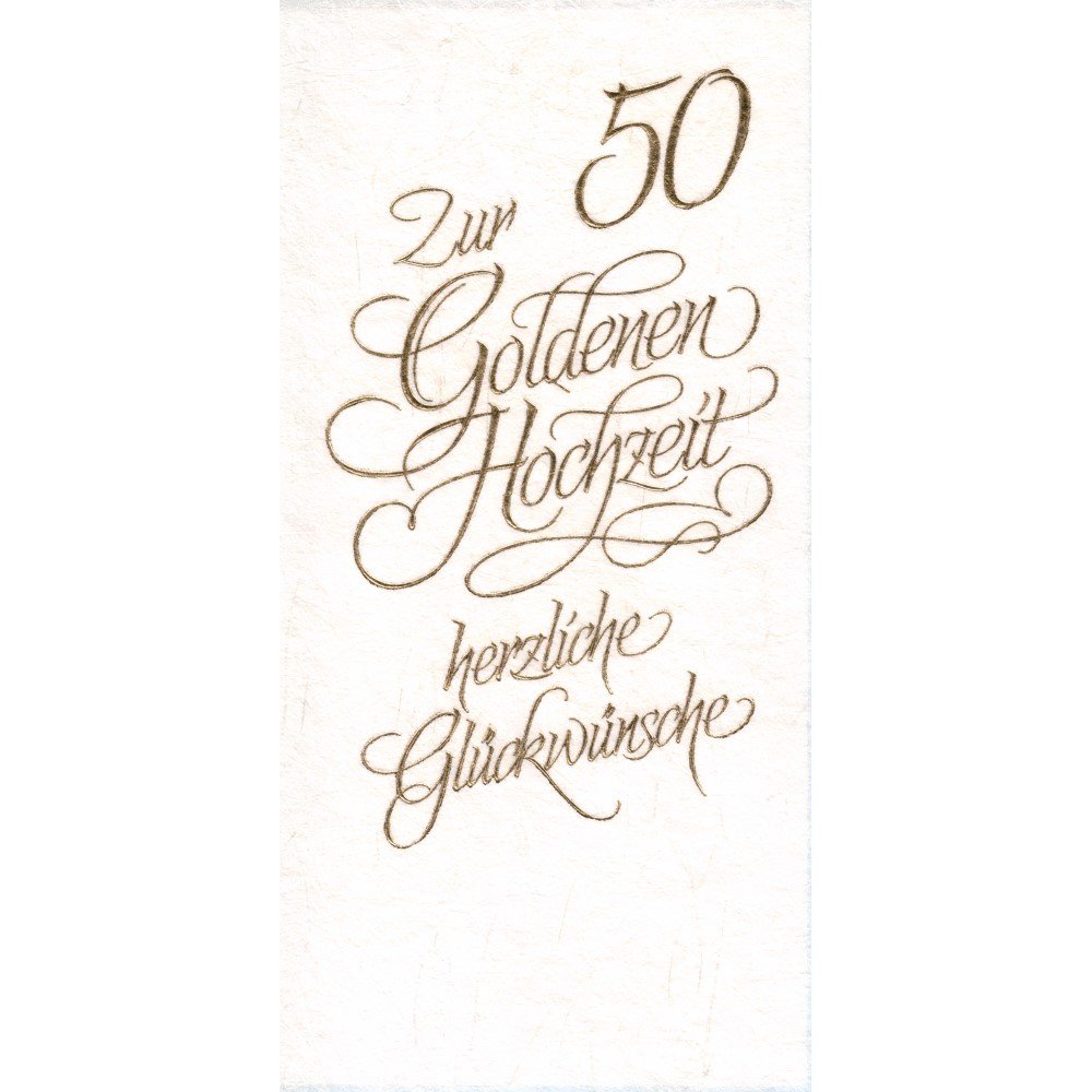 Horn Karten Goldhochzeit 21,0x10,5 cm 72-1005