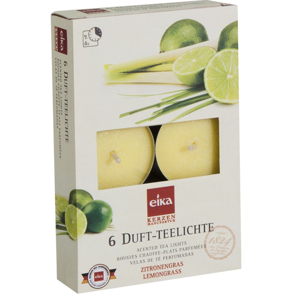 Eika Duftteelichte 6er P. 30 Lemongras
